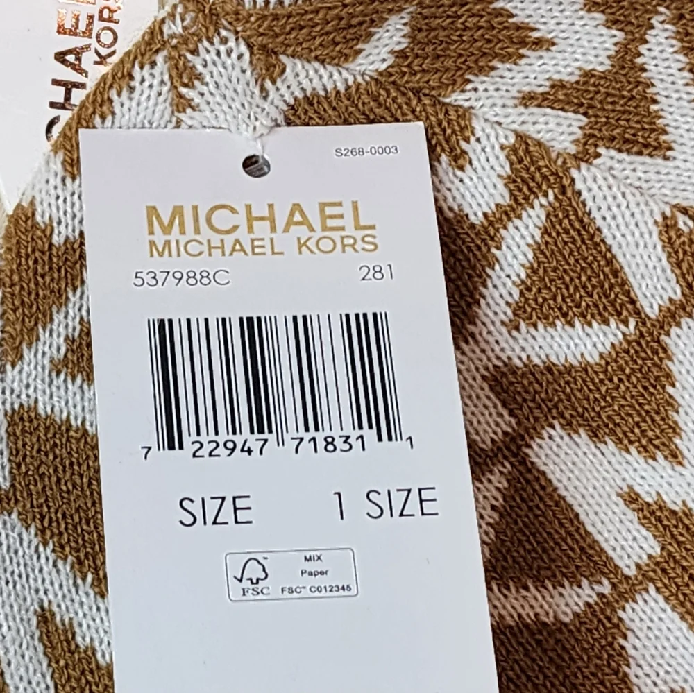 Michael Kors Women's Bordered Logo Cuff Beanie